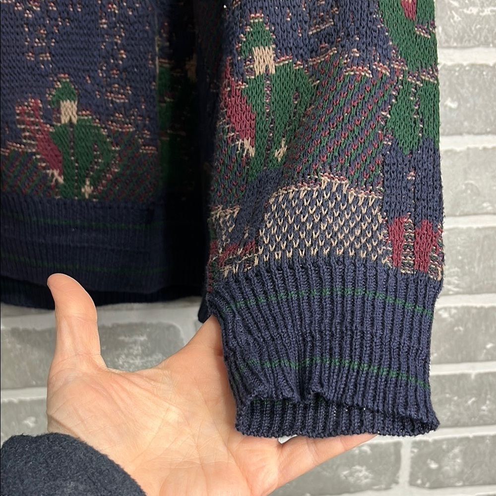 Vintage Golf Sweater Novelty Knit Grandpa Core Crewneck Isle of Cotton Men’s Med - Picture 10 of 14